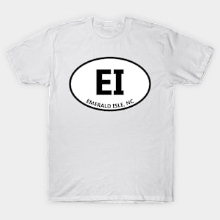 EI - Emerald Isle NC Modern Style Oval Design T-Shirt